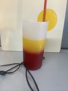 Cocktail Lamp Electric Light 11 Inch Tall 5 Inches Wide Multicolored - Picture 1 of 11