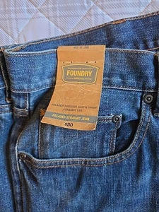 Neu Foundery Relaxed Sitz & Oberschenkel gerades Bein 42 x 36 Jeans UVP $ 50 - Bild 1 von 7