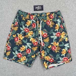 Fair Harbor Swim Trunks Mens Large The Anchor Yellow Tropics Beach Floral Shorts - Picture 1 of 12