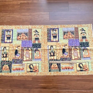 Broom Sweepers Halloween Fabric Clothworks Cotton 23x44 - Picture 1 of 5
