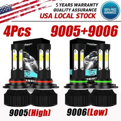 For GMC Sierra 1500 2500 1999-2006 Pickup 6000K LED Headlight High/Low Beam Bulb - Image 1 of 4