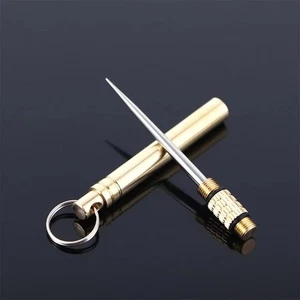 Metal EDC Toothpick Multifunctional Toothpick Tube Titanium Toothpicks Outdoor - Picture 1 of 8