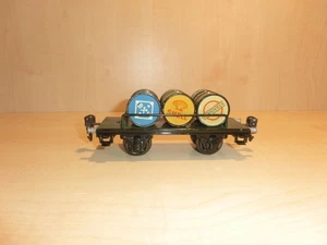 16861) Märklin 1999 - Spur 0 - Flachwagen m. Benzinfässern - schön Erh. - Bild 1 von 5