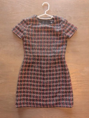 Vestido Brooks Brothers Niñas Tweed Boucle Talla 6 Preppy $98 Foto 1 de 4