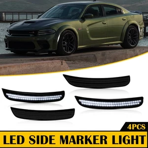 4x LED Smoke Lights Side Marker Fit 15-22 Dodge Charger R/T Scat Pack SXT GT SRT - Picture 1 of 22
