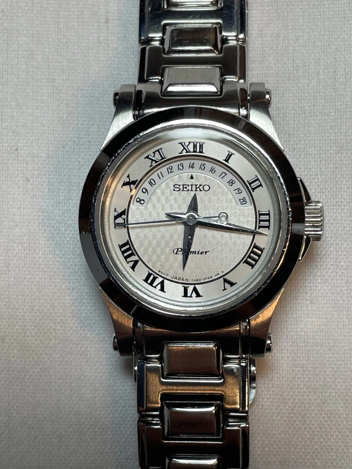 Винтажные женские часы 1998 Seiko Premier 7N82-0CD0 сапфировое стекло Япония - Изображение 1 из 4