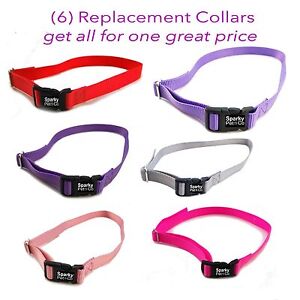 3/4" SOLID Girl Dog Colors Receiver Replacement Straps- Set of 6 Wireless Straps