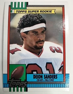 1990 Topps #469 Deion Sanders Atlanta Falcons Disclaimer Back - Picture 1 of 11