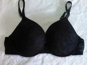 next pushup padded underwired bra uk 36C euro 80C france 95C usa 36B black - Picture 1 of 6