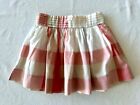 New Without Tag Burberry Girl 5Y Cotton Skirt Iconic Check Pattern White/Pink