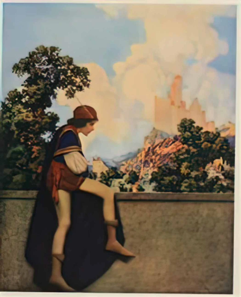 Maxfield Parrish photo A4 the knave of hearts watching lady violetta depart 1 - Image 1 of 1