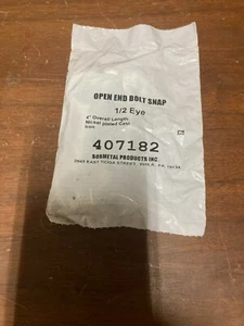2 Stück Sosmetal 407182 Maulschraube Snap 1/2 Zoll Auge 4 Zoll Gesamtlänge - Bild 1 von 2