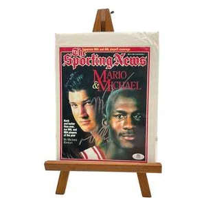 Michael Jordan & Mario Lemieux handsigniertes The Sporting News Foto mit Echtheitszertifikat - Bild 1 von 5