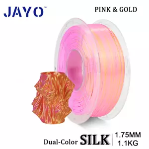 Filamento de impresora 3D JAYO 1,1KG 1,75 mm PLA+ SEDA doble color rosa/dorado - Imagen 1 de 11