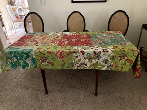 Pier 1 Imports Cotton Tropical Tablecloth - Picture 1 of 11