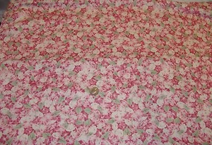 Telas suburbanas exclusivas Alyssa nuevas 55"" x 76"" rosa floral gloria matutina - Imagen 1 de 4