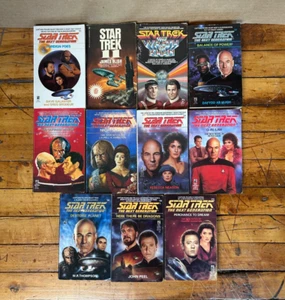 Vintage 70s 90s Star Trek Wrath of Khan Next Generation Paperback Book Lot of 11 - Picture 1 of 21