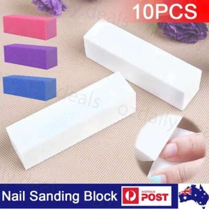 10Pcs Nail Sanding Block Art Buffer Block Files Grit Manicure Buffing Sanding OZ - Picture 1 of 12