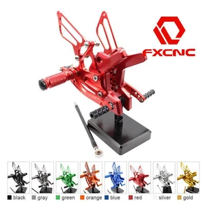 For Z750 2004 2005-2006 FXCNC CNC Rearset Front Footpegs Pedal Rest Red - Picture 1 of 12