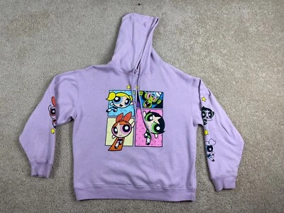 Cartoon Network Pullover Hoodie Womens Large Graphic Power Puff Girls Purple - Image 1 of 4