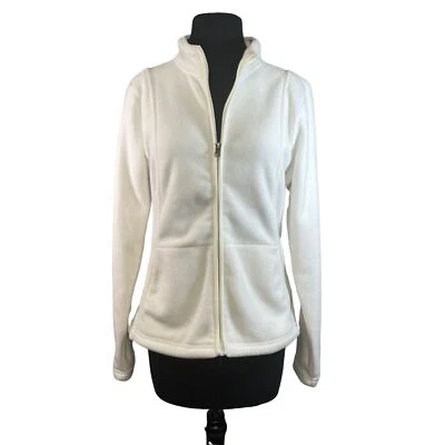 Chaqueta polar Merona para mujer talla mediana marfil cremallera completa súper suave Foto 1 de 4