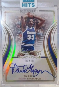2022-23 Panini Immaculate Sophisticated Signatures  David Thompson 4/10 Auto HOF - Picture 1 of 2