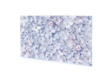 Glasbilder Wandbild Druck auf Glas Hellblaue fliederfarbene Blumen 100x60 cm