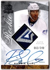 2008-09 Upper Deck The Cup Rookie Auto Patch ROBBIE EARL 141 /249 Maple Leafs RC