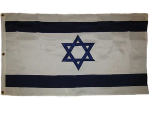 8X12 FT Embroidered Israel Star of David SYNTHETIC COTTON 2PLY 600D Nylon Flag - Picture 1 of 7
