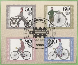 West Germany 1985 International Youth Year - Cycles set , used, on piece, FDPM - Picture 1 of 1