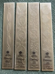 CUTTLEBUG Anna Griffin Embossing Folders x4. 3x18cm (C0154) - Picture 1 of 3