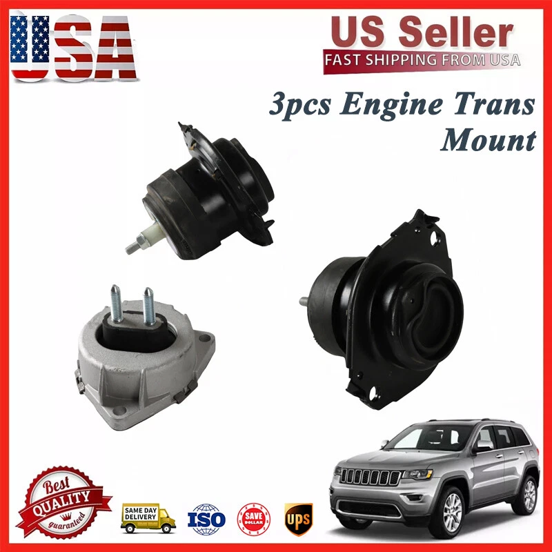 Engine Motor & Trans Mount 3Pcs Set For 2011-2019 Jeep Grand Cherokee 3.6L 5.7L - Imagem 1 de 4