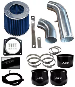 BLACK BLUE AirX Racing 2pc Air intake kit for 2001-2003 Ford Ranger SOHC 4.0L V6 - Foto 1 di 2