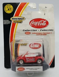 Matchbox 50th Anniversary COCA COLA 1995 Volkswagen Concept 1 Convertible Red - Picture 1 of 4