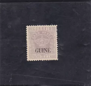 PORTUGUESE GUINE CROWN 100 R. (1879-84) MLH - Picture 1 of 1