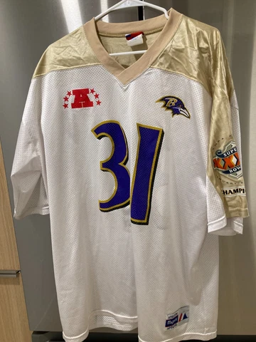 Jamal Lewis super bowl   Baltimore Ravens  NFL football jersey adult 2xl XXL New Cover