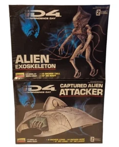 Independence Day / ID4 Aien Exoskelett & Captured Alien Attacker Schiff Bausätze - Bild 1 von 10