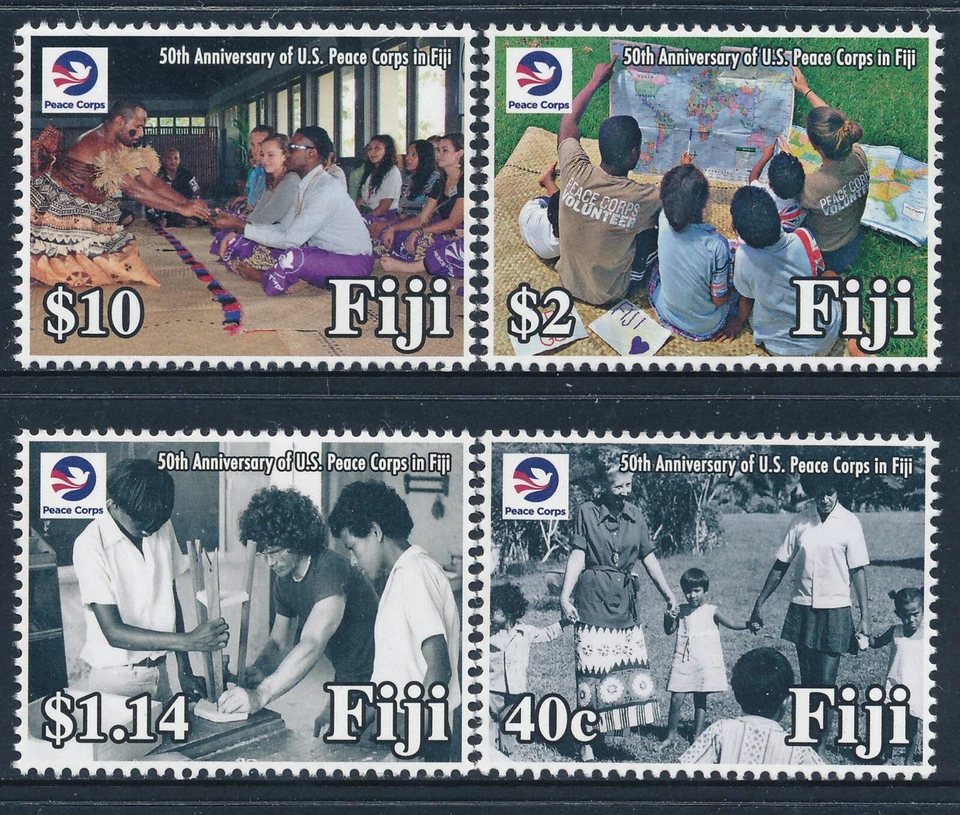 FIJI PEACE CORPS 2018 50 aniversario conjunto de 4 finos como nuevos MNH Foto 1 de 1