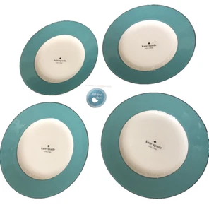 Juego de platos KATE SPADE Lenox/4 Rutherford Circle Turquesa 9" 2 juegos disponibles NUEVO - Imagen 1 de 4