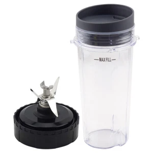 16 oz Cup with Lid and Extractor Blade for Nutri Ninja BL770 BL771 BL772 BL773CO - Picture 1 of 6