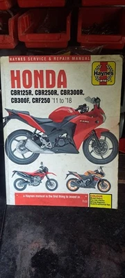HONDA CBR125/250R 11 to 14 & CRF250L/M 13 to 14 SERVICE REPAIR MANUAL BY HAYNES - Image 1 of 2