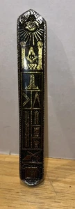 Masonic Letter Opener Mini Gold Colored - Missing Blade - Picture 1 of 16