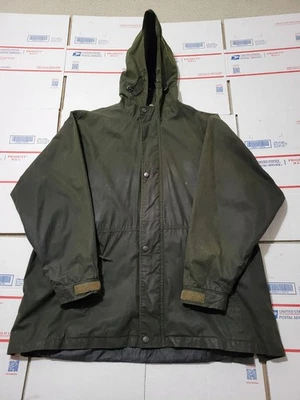 Outback Trading Co Oilskin Waxed Cotton Waterproof Hooded Jacket Men's XL - Image 1 of 4