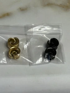 Tappi auricolari acciaio inox 10 mm spirali calibri tappi nero e oro corpo gioielli nuovi - Foto 1 di 5