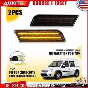Smoked Amber LED Front Side Marker Lights Fit 10-13 Ford Transit Connect 2-20X - Picture 1 of 37