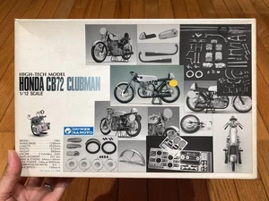 HONDA CB72 CLUBMAN HIGH TECH MODEL 1/12 MODEL KIT GUNZE VINTAGE - Picture 1 of 24