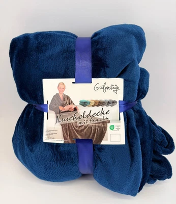 Kuscheldecke mit Ärmeln Gräfenstayn warm weich & super gemütlich - Bild 1 von 3