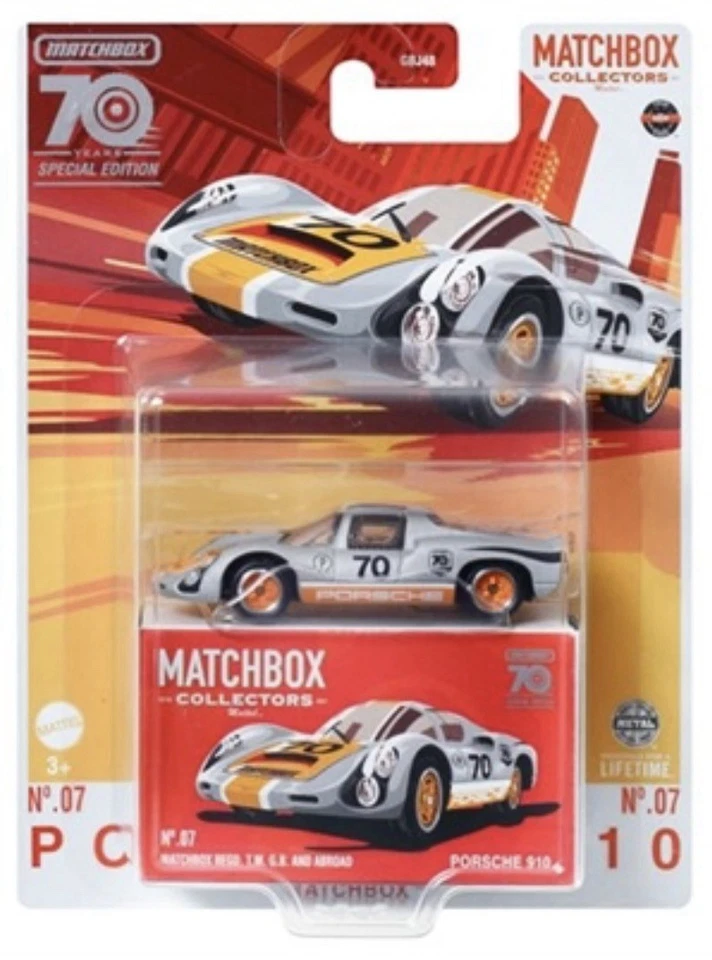 MATCHBOX PORSCHE 910 MATCHBOX COLLECTORS 70TH - Image 1 of 1