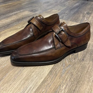 Magnanni Spanien Herren Gr. 10,5 m / 44 Brogue Schürze Schnalle Mönchsriemen 15955 wie neu - Bild 1 von 16