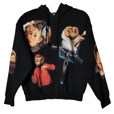 ZARA E.T. Extra-Terrestrial Womens Black Hoodie Small Drew Barrymore Alien - Image 1 of 4